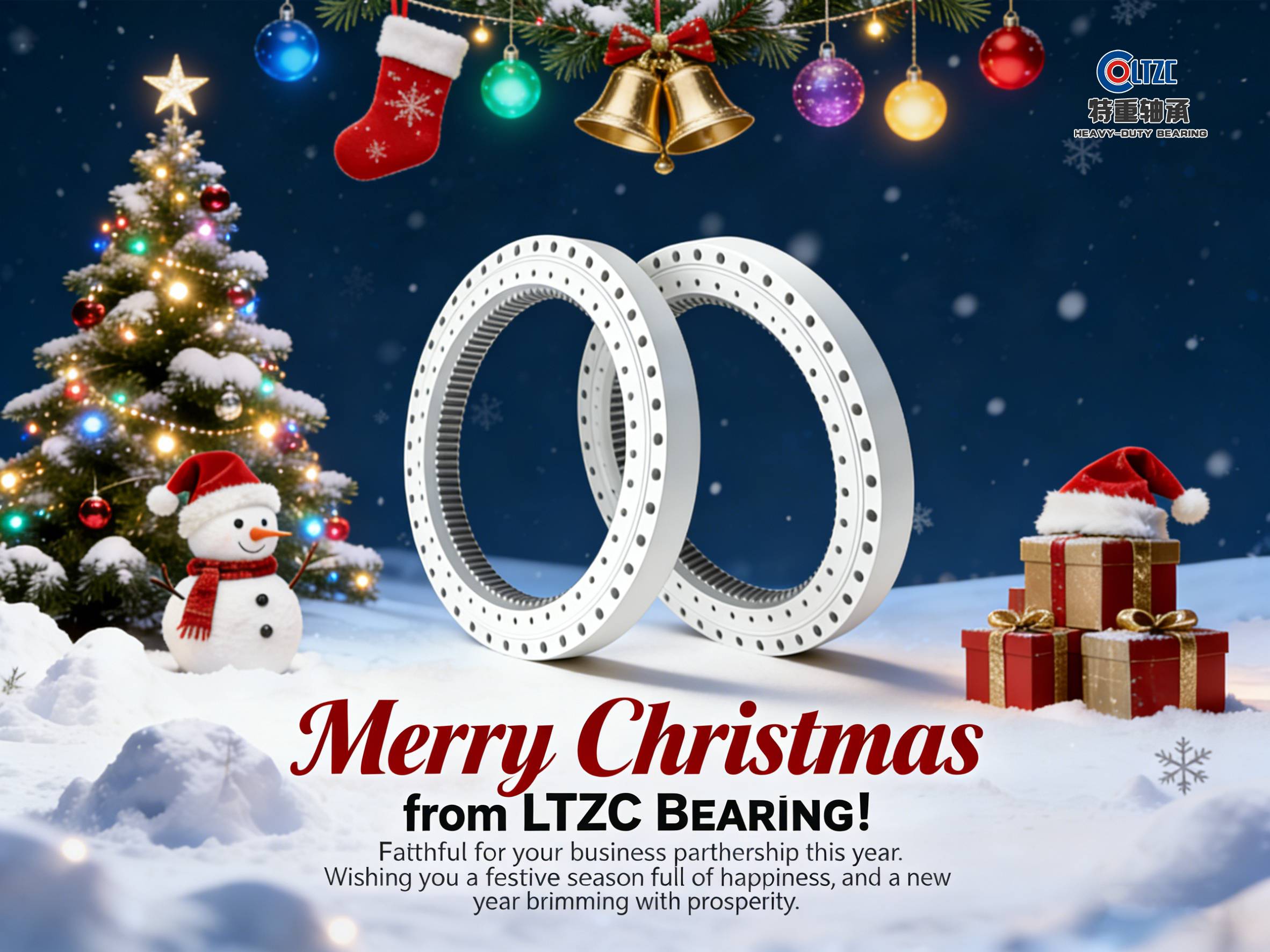 LTZC, a leading slewing bearing manufacturer in China, wishes you a Merry Christmas!