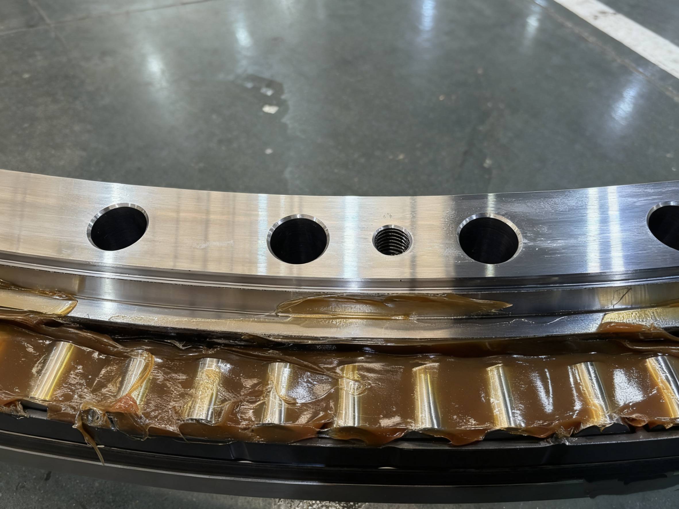 What do slewing rings reduce friction?