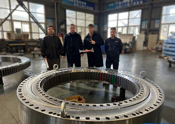 European customers successfully accepted the slewing bearings.