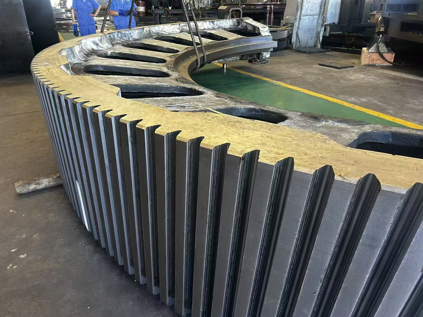 LTZC 6000mm slewing gear ring, specifically designed for SAG mill equipment.