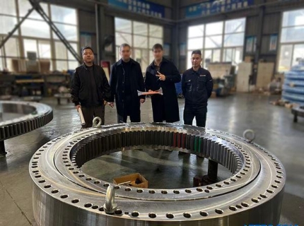 European customers successfully accepted the slewing bearings.